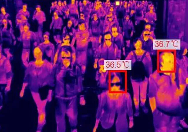 How was infrared thermal imaging used in COVID-19?